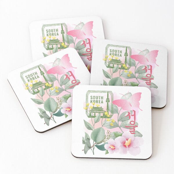 Item preview, South Korea with Flowers and Butterfly Design designed and sold by Pa'nPo.