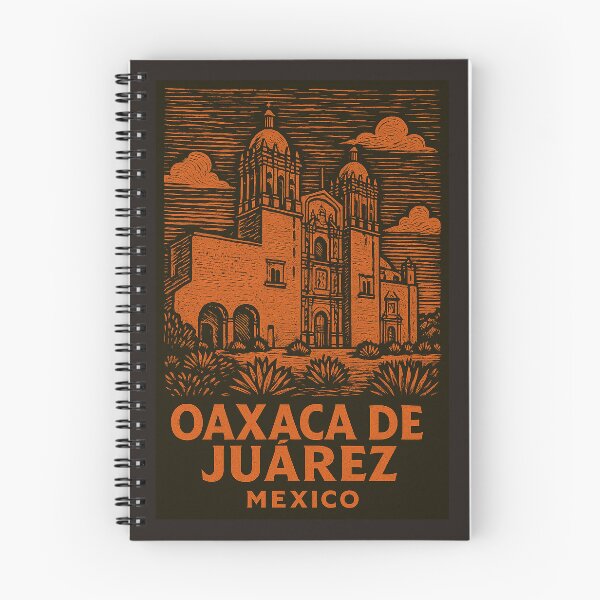 Artikelvorschau, Oaxaca de Juarez Mexiko Linolschnitt-Stil entworfen und verkauft von Thistle-TShop.
