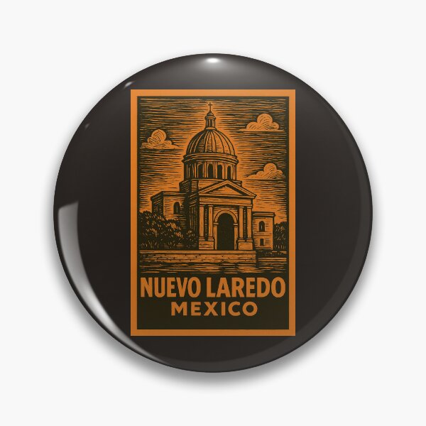 Item preview, Nuevo Laredo Mexico Linocut Style  designed and sold by Thistle-TShop.