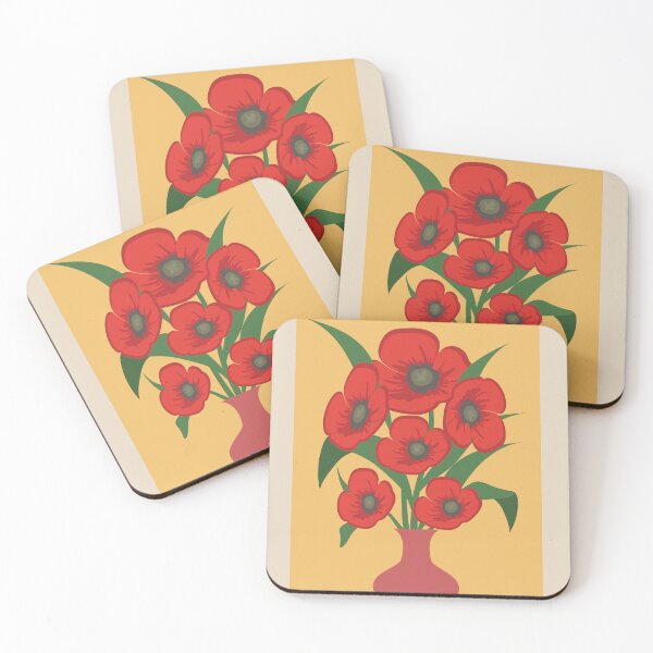 Item preview, Red flowers in a vase from Milan designed and sold by paulrommer.