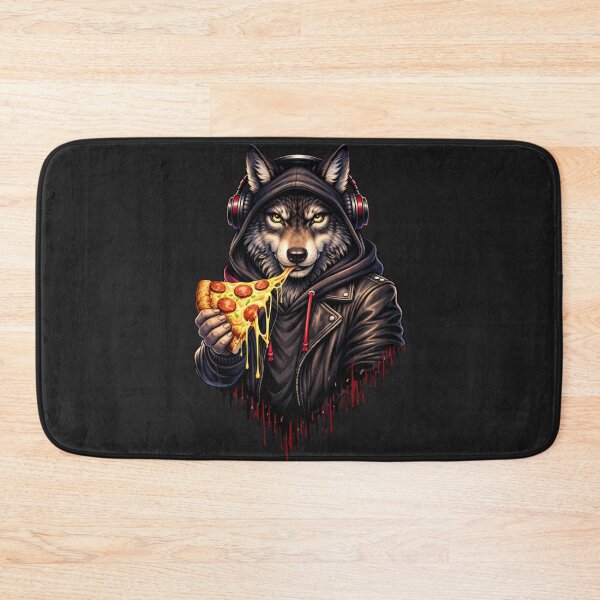 Item preview, Late Night Pizza Wolf – Dark Urban Streetwear Alpha Animal Art designed and sold by ColorSplash123.