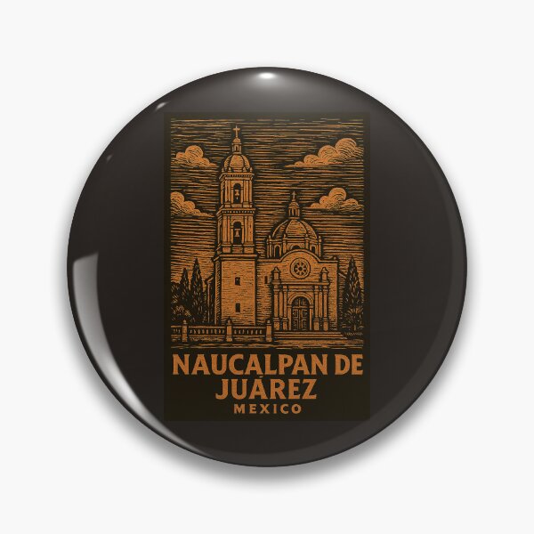 Item preview, Naucalpan de Juarez Mexico Linocut Style  designed and sold by Thistle-TShop.