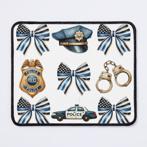 Item preview, Police Coquette Bows and Law Enforcement Watercolor designed and sold by MeStudio911.