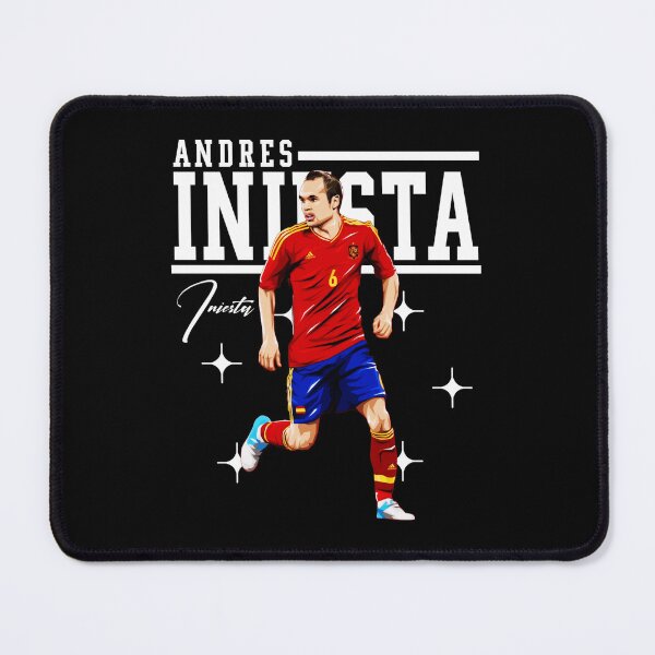 Item preview, Andres Iniesta Spain Jersey Running Football Pose designed and sold by Mickieurkett.
