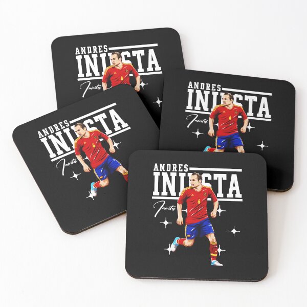 Item preview, Andres Iniesta Spain Jersey Running Football Pose designed and sold by Mickieurkett.