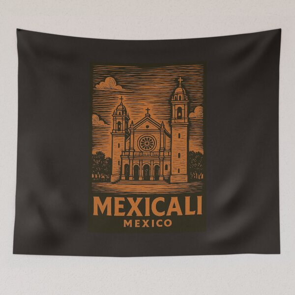 Item preview, Mexicali Mexico Linocut Style  designed and sold by Thistle-TShop.
