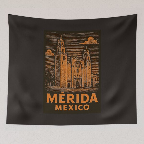 Item preview, Merida Mexico Linocut Style  designed and sold by Thistle-TShop.