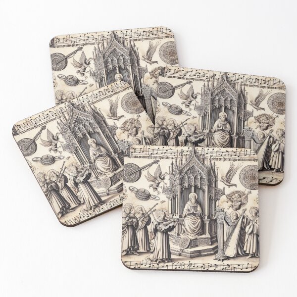 Item preview, The Heavenly Choir – Medieval Sacred Music Illustration designed and sold by Sybille-Yates.