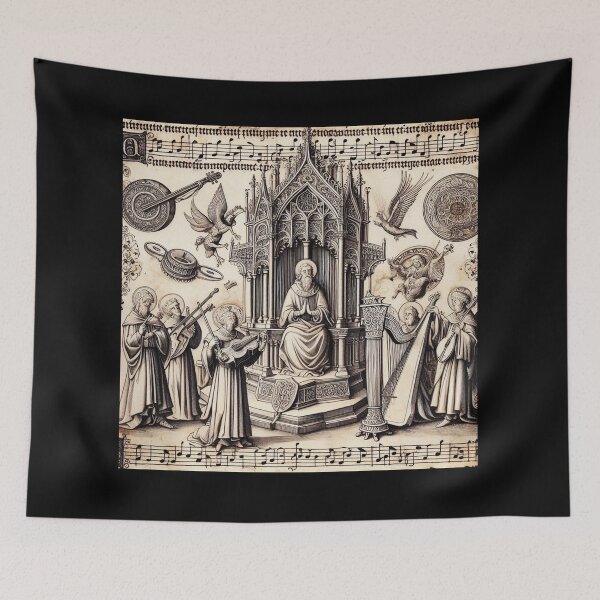 Item preview, The Heavenly Choir – Medieval Sacred Music Illustration designed and sold by Sybille-Yates.