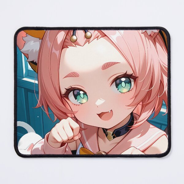 Item preview, Diona Genshin Impact Kawaii Cat Girl Close Up With Teal Eyes designed and sold by CarlosBender.