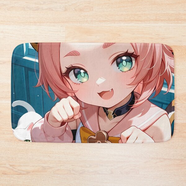 Item preview, Diona Genshin Impact Kawaii Cat Girl Close Up With Teal Eyes designed and sold by CarlosBender.