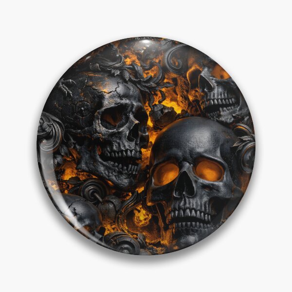 Item preview, Ember Skulls & Raven designed and sold by Kaleidoscope Print.