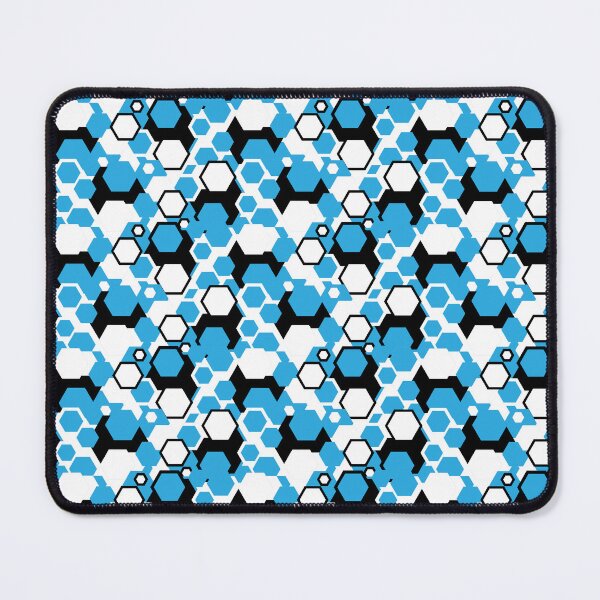 Item preview, Neon Hex-Cell - BLUE Honeycomb Geometric Mosaic designed and sold by The Nomadic Designs.