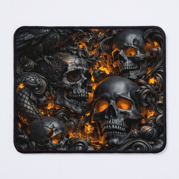 Item preview, Ember Skulls & Raven designed and sold by Kaleidoscope Print.