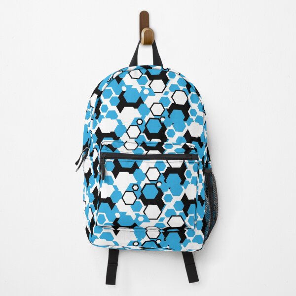 Item preview, Neon Hex-Cell - BLUE Honeycomb Geometric Mosaic designed and sold by The Nomadic Designs.