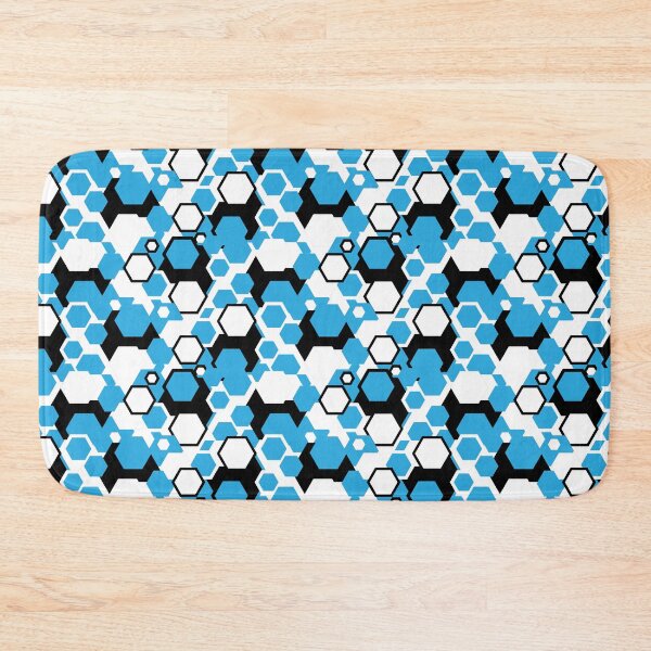 Item preview, Neon Hex-Cell - BLUE Honeycomb Geometric Mosaic designed and sold by The Nomadic Designs.