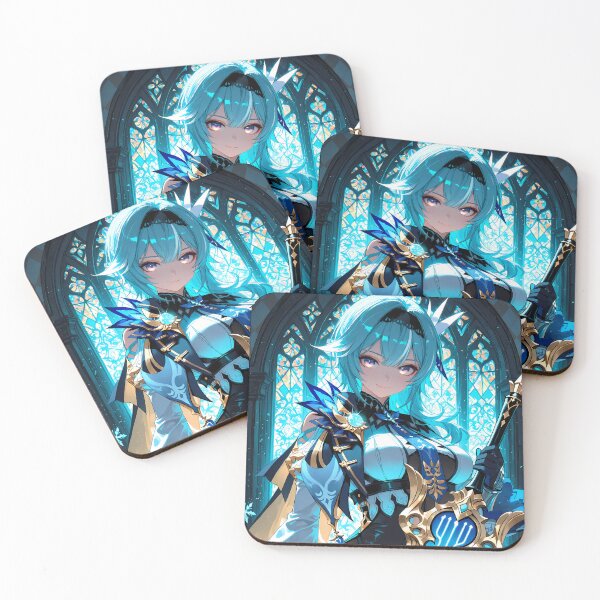 Item preview, Eula Genshin Impact Cathedral Scene With Stained Glass And Cryo Glow designed and sold by CarlosBender.