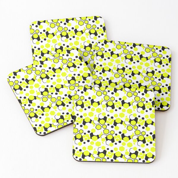 Item preview, Neon Hex - Cell - YELLOW Honeycomb Geometric Mosaic designed and sold by The Nomadic Designs.