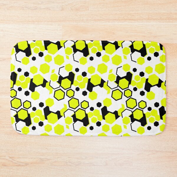 Item preview, Neon Hex - Cell - YELLOW Honeycomb Geometric Mosaic designed and sold by The Nomadic Designs.