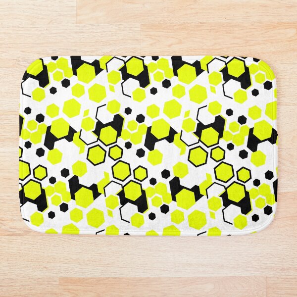 Item preview, Neon Hex - Cell - YELLOW Honeycomb Geometric Mosaic designed and sold by The Nomadic Designs.