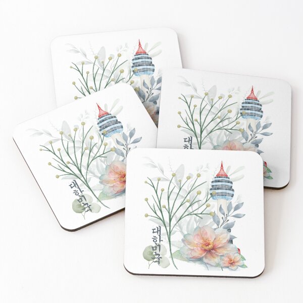 Item preview, South Korea with Flowers and Tower designed and sold by Pa'nPo.