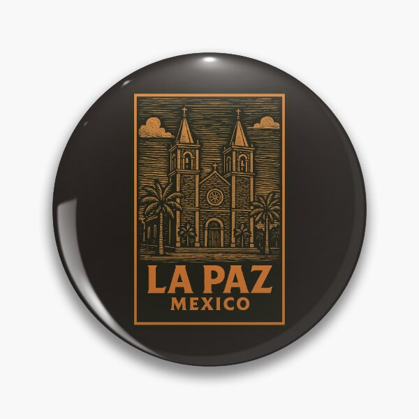 Item preview, La Paz Mexico Linocut Style  designed and sold by Thistle-TShop.