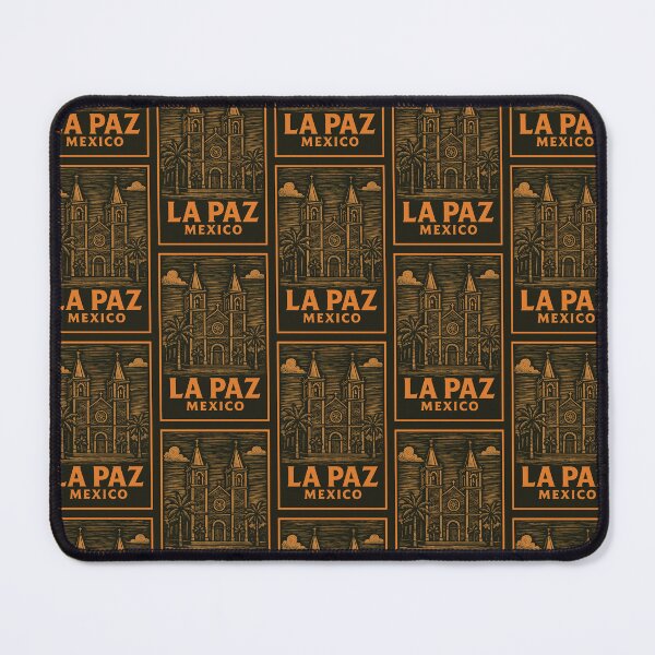 Item preview, La Paz Mexico Linocut Style  designed and sold by Thistle-TShop.