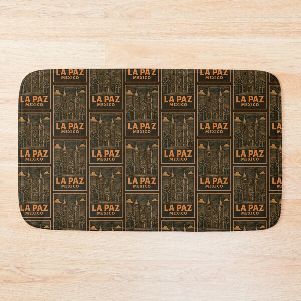 Item preview, La Paz Mexico Linocut Style  designed and sold by Thistle-TShop.