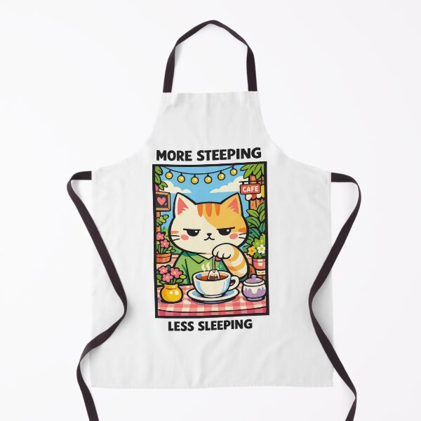 Item preview, More Steeping, Less Sleeping Cafe Cat designed and sold by AlyLucid.