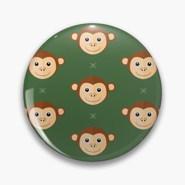 Item preview, Monkey heads on green designed and sold by reneesillus.