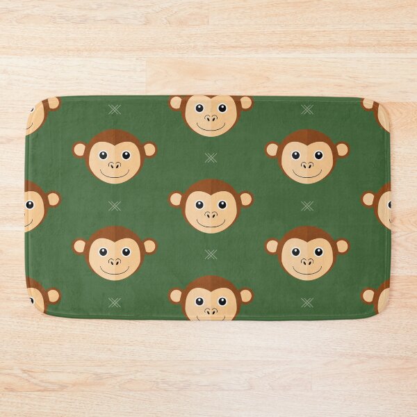 Item preview, Monkey heads on green designed and sold by reneesillus.