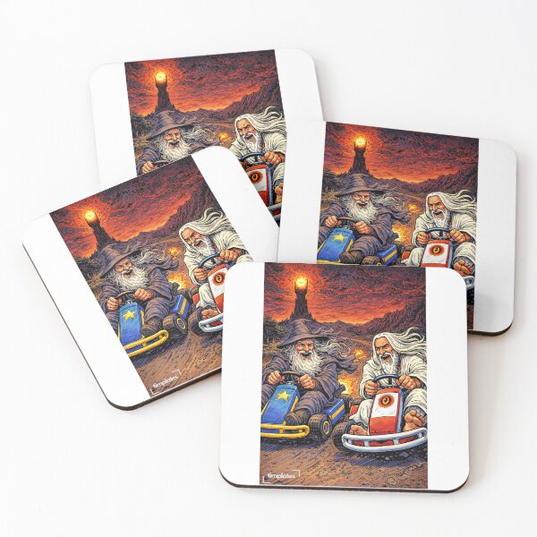 Item preview, Gandalf and Saruman Go-Karting LOTR designed and sold by Timplates.