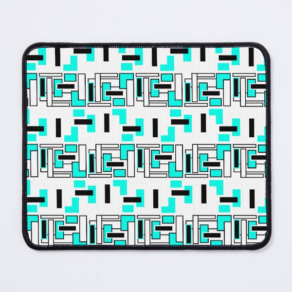 Item preview, Cyber Blueprint - Cyan & White Tech Grid Pattern designed and sold by The Nomadic Designs.