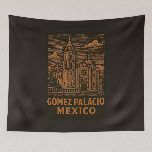 Item preview, Gomez Palacio Mexico Linocut Style  designed and sold by Thistle-TShop.