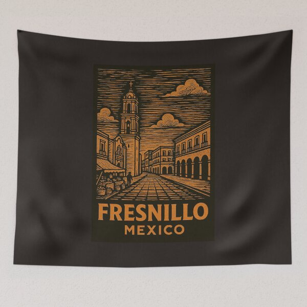 Item preview, Fresnillo Mexico Linocut Style  designed and sold by Thistle-TShop.