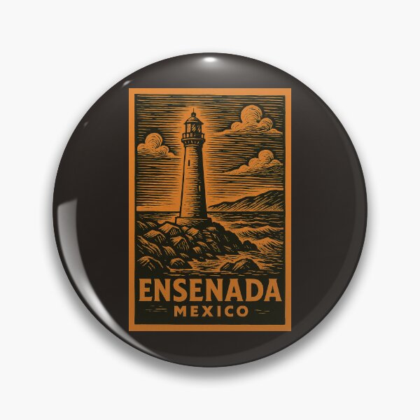 Item preview, Ensenada Mexico Linocut Style  designed and sold by Thistle-TShop.