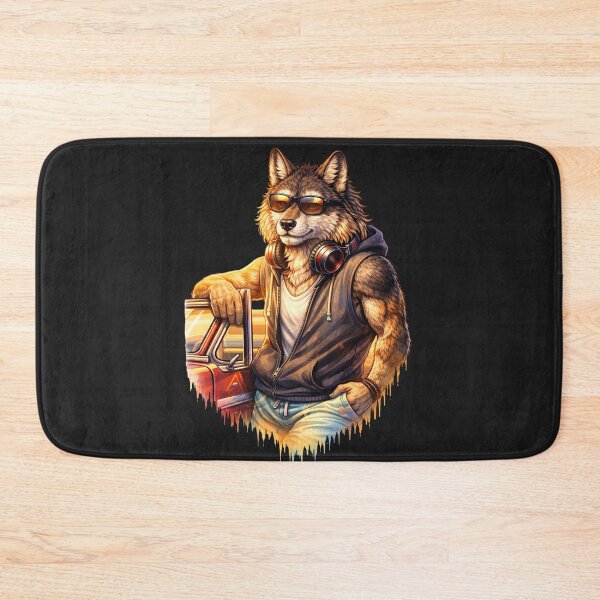 Item preview, Road Trip Wolf – Summer Streetwear Car Lifestyle Animal Art designed and sold by ColorSplash123.