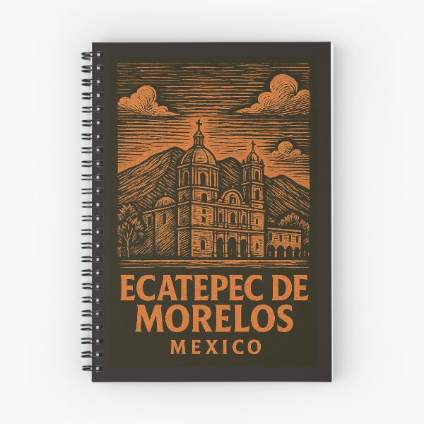 Artikelvorschau, Ecatepec de Morelos Mexiko Linolschnitt-Stil  entworfen und verkauft von Thistle-TShop.