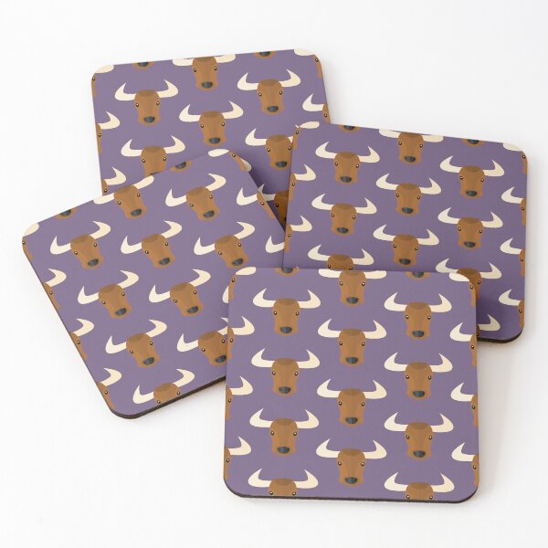 Item preview, Bull's heads on purple designed and sold by reneesillus.