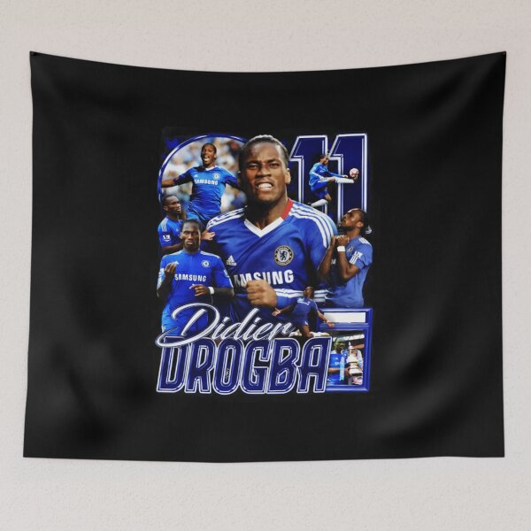 Item preview, Didier Drogba Vintage Collage Chelsea Legend Style designed and sold by Mickieurkett.