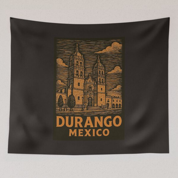 Item preview, Durango Mexico Linocut Style  designed and sold by Thistle-TShop.