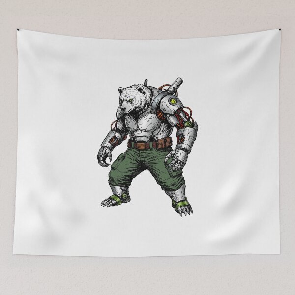 Item preview, The Cybernetic Fighting Bear designed and sold by krabbaraban.