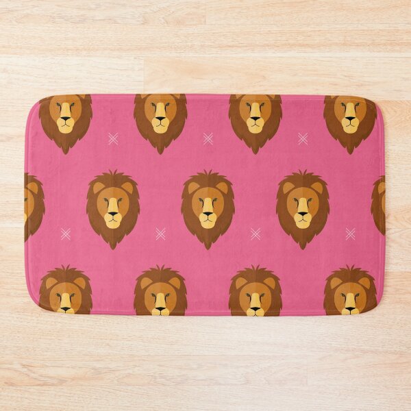 Item preview, Lions' heads on pink designed and sold by reneesillus.