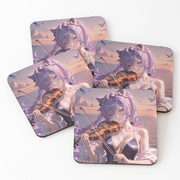 Item preview, Keqing Genshin Impact Sunset Violin Seaside Calm designed and sold by CarlosBender.