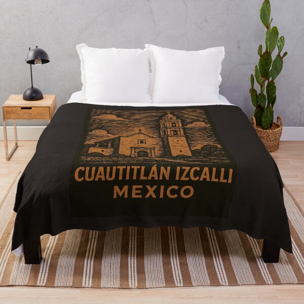 Aperçu de l'œuvre Cuautitlan Izcalli Mexique Style Linocut  créée et vendue par Thistle-TShop.