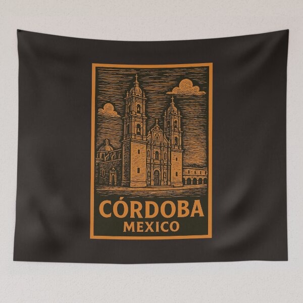 Item preview, Cordoba Mexico Linocut Style  designed and sold by Thistle-TShop.
