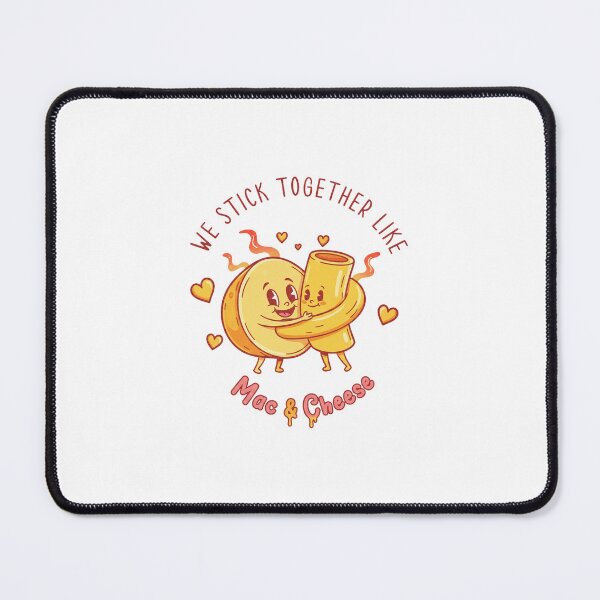 Item preview, We Stick Together Like Mac and Cheese Food Pun Illustration designed and sold by HitchD.