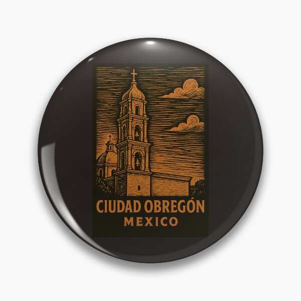 Item preview, Ciudad Obregon Mexico Linocut Style  designed and sold by Thistle-TShop.