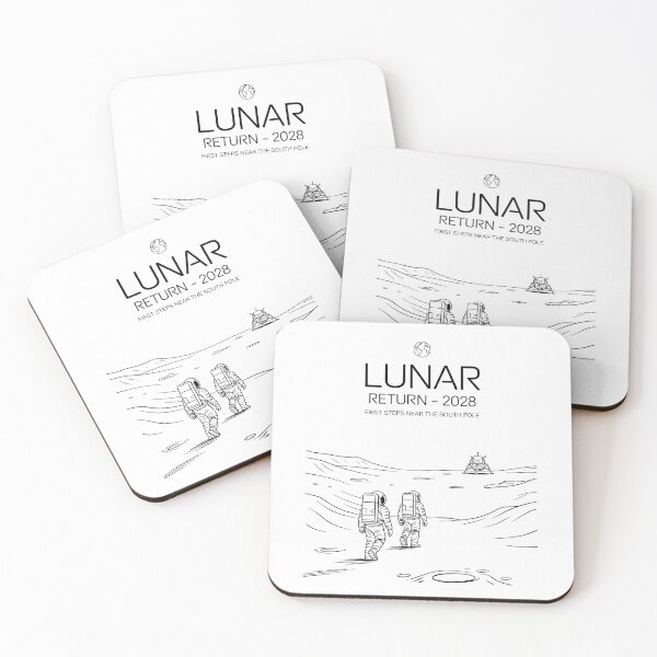Item preview, moon mission - lunar south pole - 2028 moon landing - space patch - fictional mission - lunar exploration – selenology - space science - Orbital mechanics - Lunar site analysis designed and sold by JansenGS.