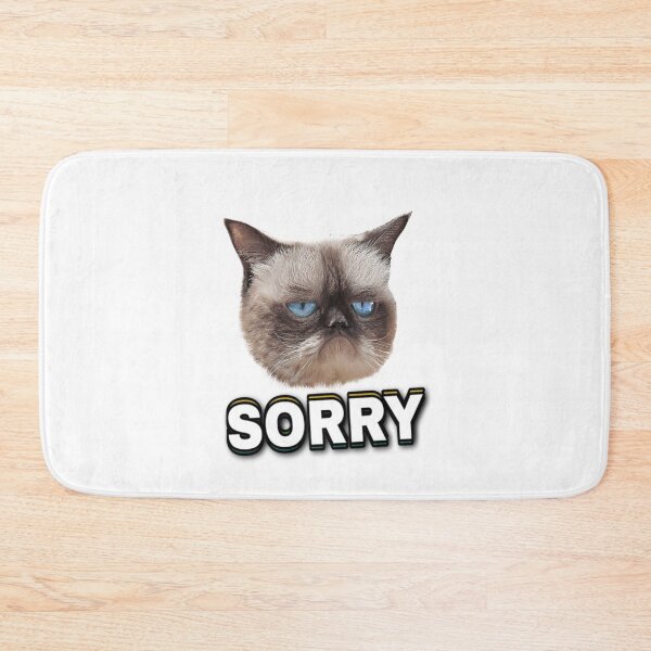 Item preview, Grumpy Cat "Sorry" - Funny Sarcastic Apology Meme designed and sold by StickerBuild07 .